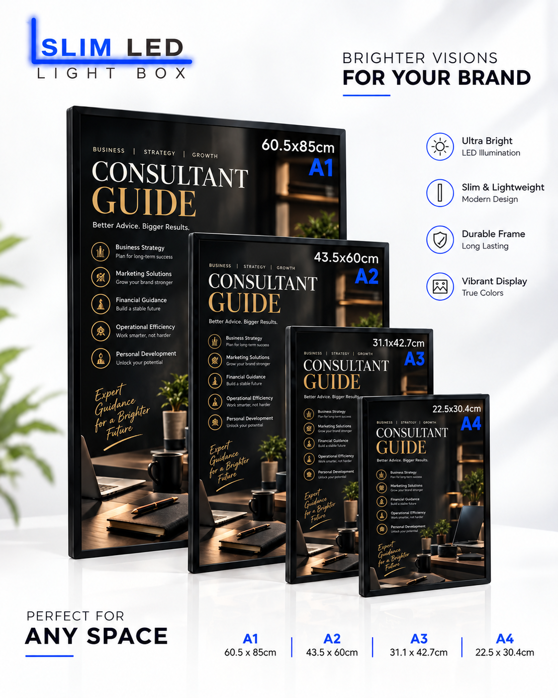 Slim A4 Advertising Lightbox (22.5 x 30.4)
